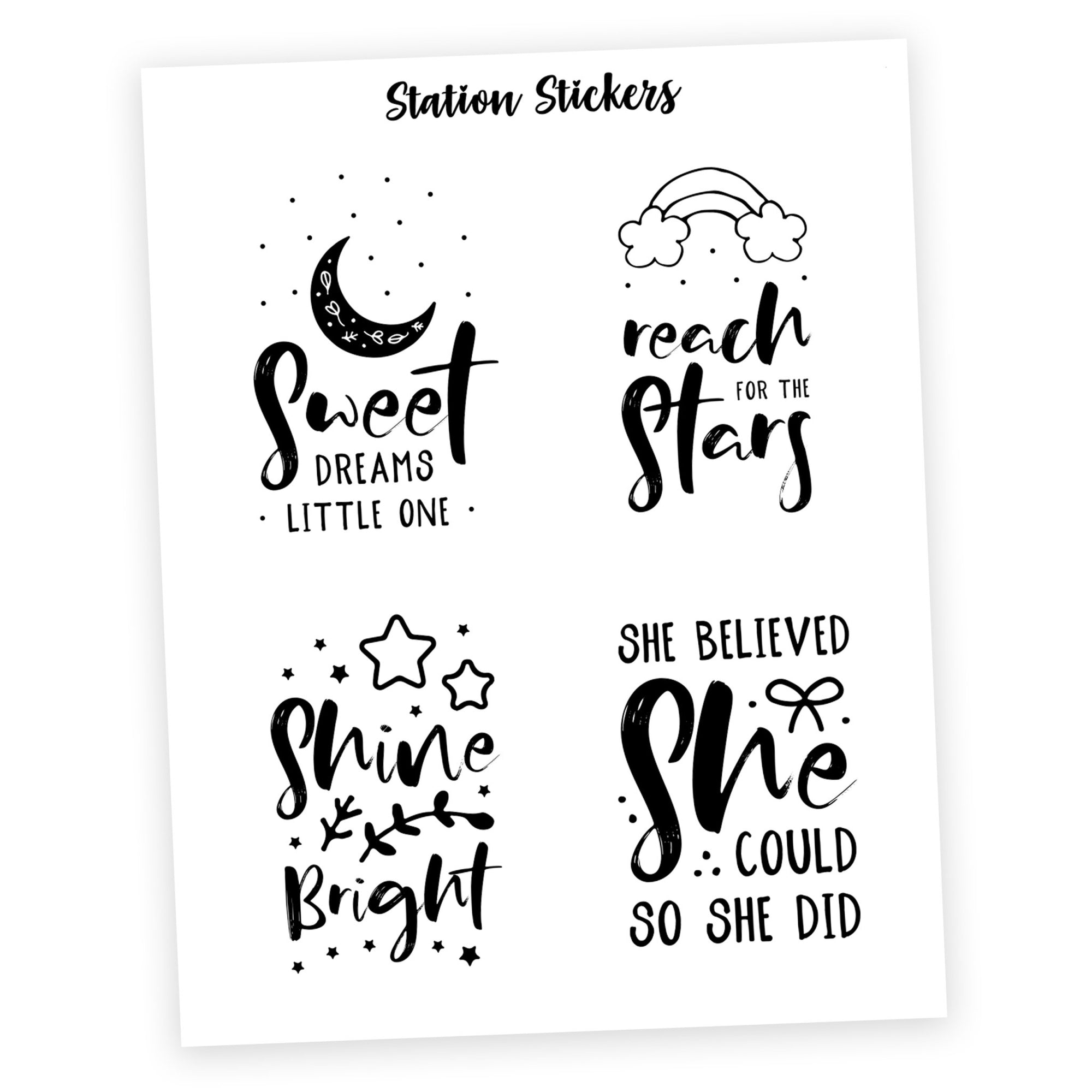 Star Quote Stickers - Station Stickers